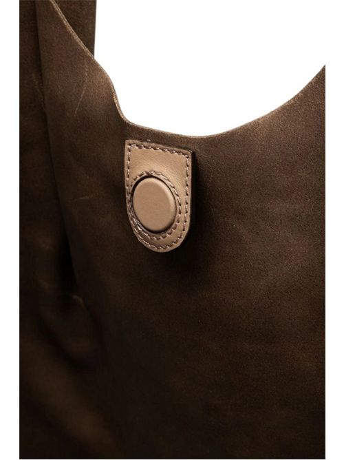 borsa donna dua grande in pelle scamosciata marrone Gianni Chiarini | BS9780CM-PLMOKA